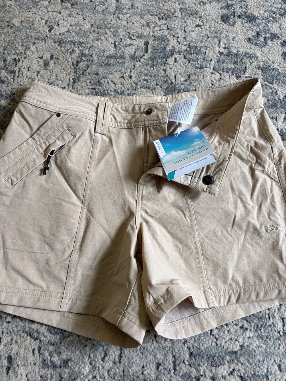 Willit Women’s Khaki UPF Sun Protection Performance Shorts NWT